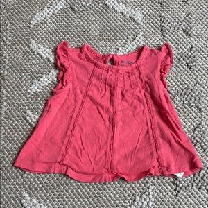 Girls' Pink Ruffle Sleeve Top